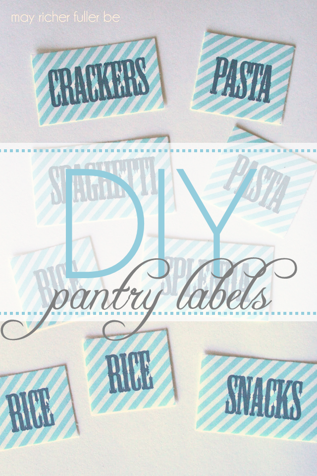 DIY Pantry Labels