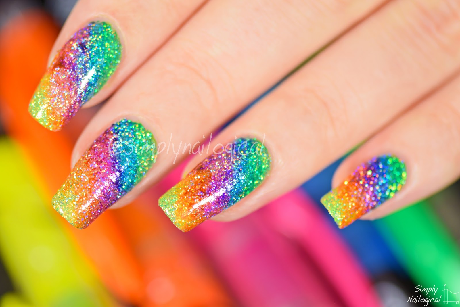 4. Rainbow Gradient Nail Art Tutorial - wide 7