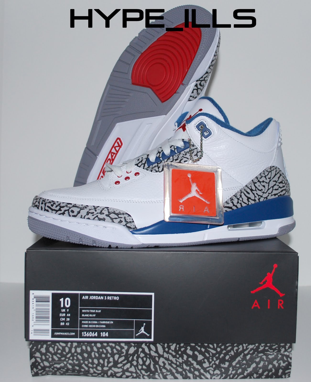 jordan 3 retro true blue 2011
