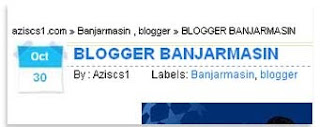Cara pasang Navigasi Breadcrumb di blogspot
