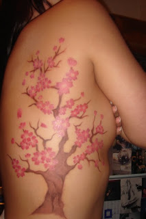 Cherry Blossom Tattoo Designs on Back