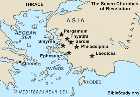 seven churches province asia revelation john god