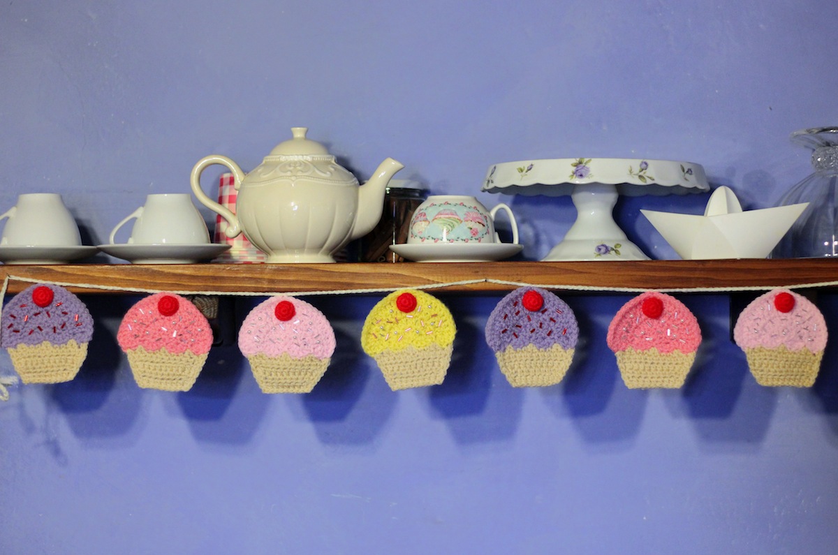 Crochet Cupcake Garland