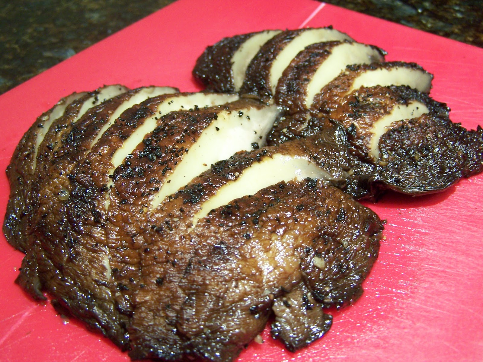 Go Ahead... Take A Bite! Steak/ Portobello "Salad" Focaccia Pizza
