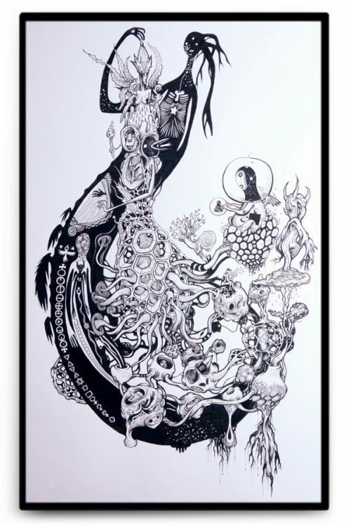 DZO Olivier arte ilustração sombria gótica caneta preto e branco impressionante DZO Olivier arte ilustração sombria gótica caneta preto e branco impressionante