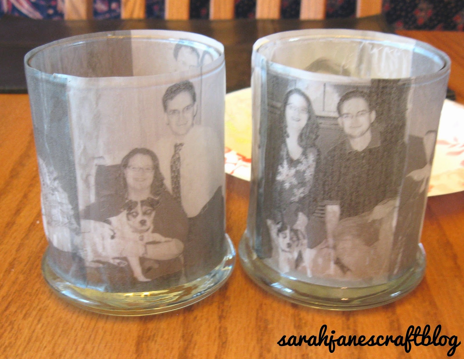 Sarah Jane's Craft Blog Vellum Photo Candle Holders