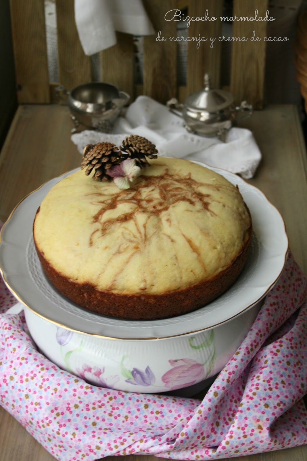 BIZCOCHO MARMOLADO DE NARANJA Y CREMA DE CACAO (OLLA GM) El Ágora de