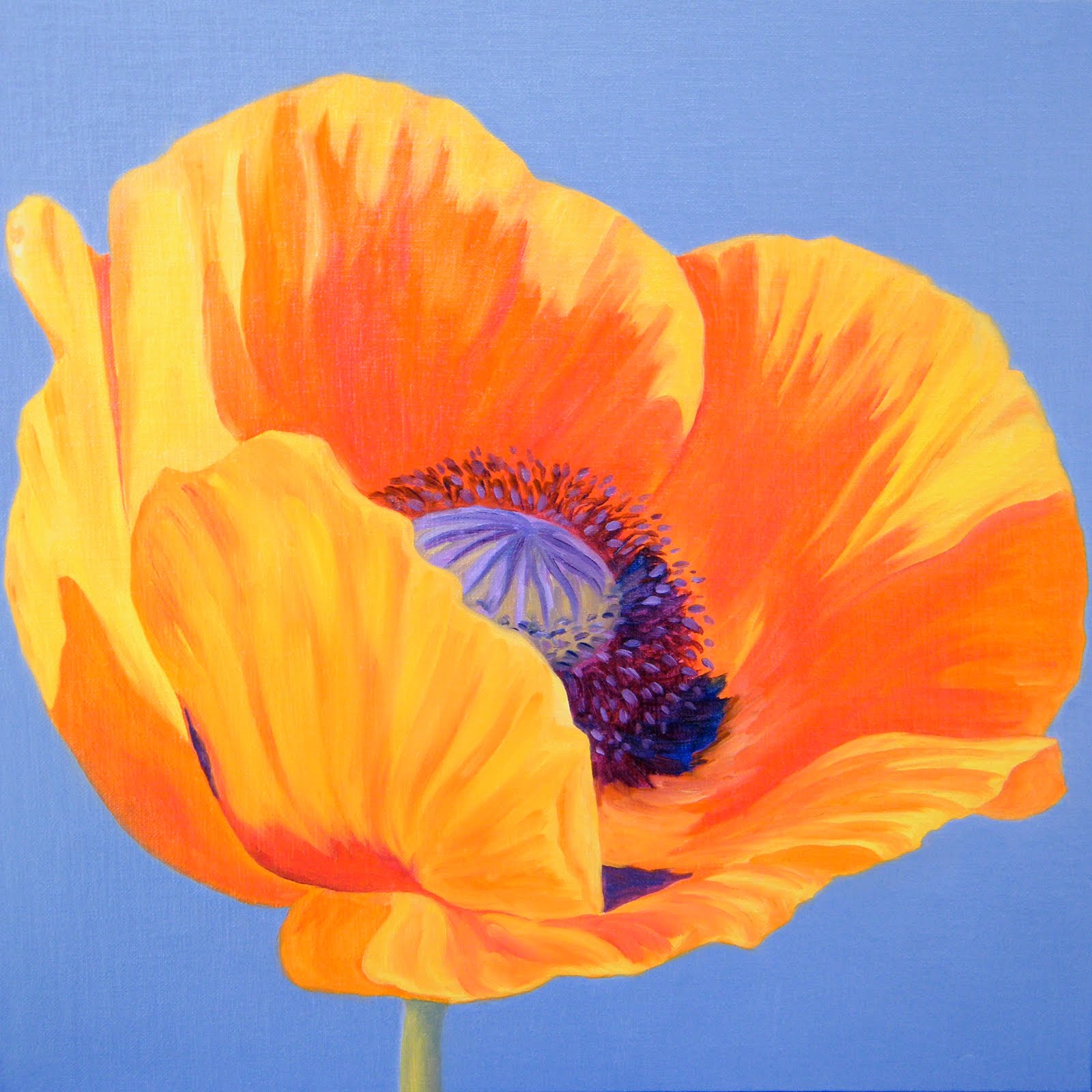 Orange poppy Orange painting, Painting, Orange poppy
