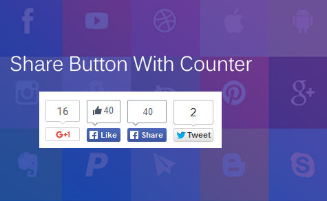 Membuat Tombol Social Share dengan Counter di Blog