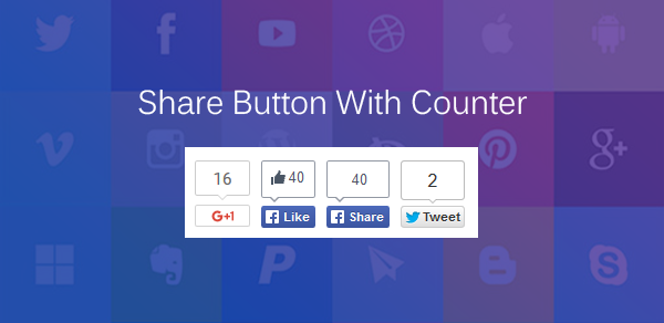 Membuat Tombol Social Share dengan Counter di Blog