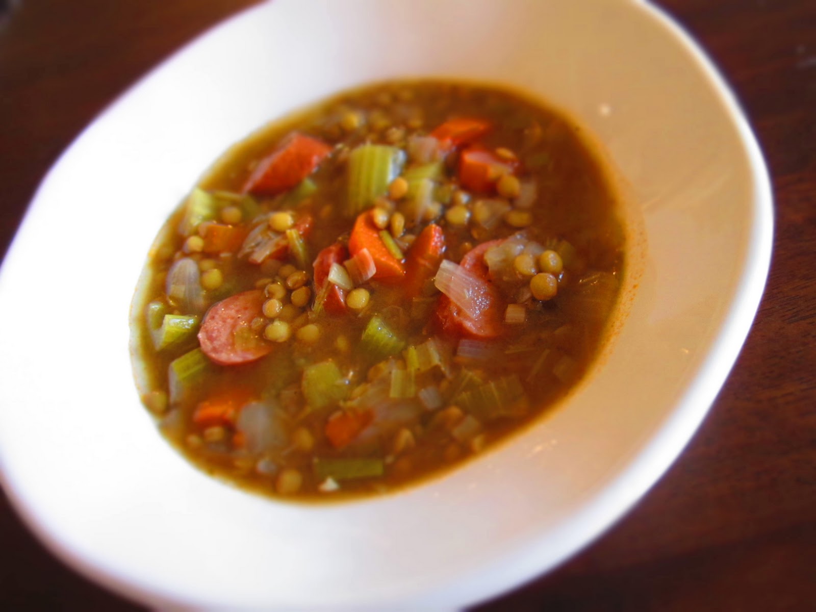 t o m a t o e s & t e q u i l a Lentil Sausage Soup