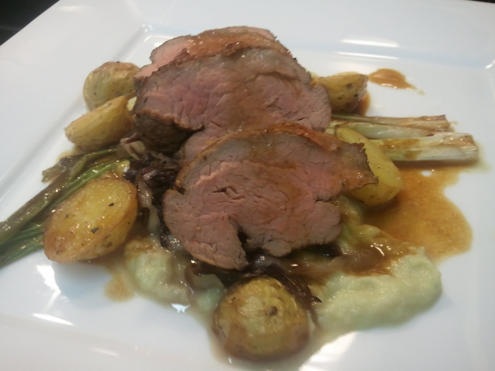Fresh Rick's Awesome Food from Home Pancetta Wrapped Veal Loin, Fennel Puree, Baby Potatoes