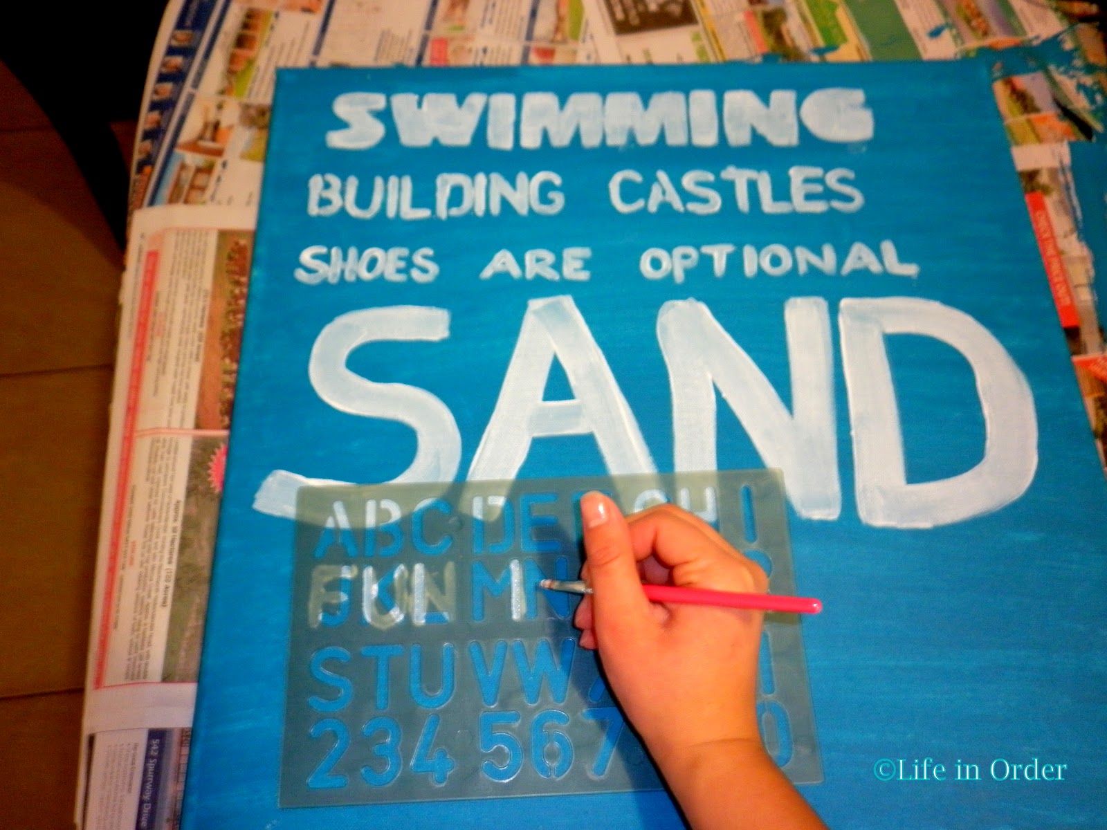 Life in Order DIY Beach Themed Canvas