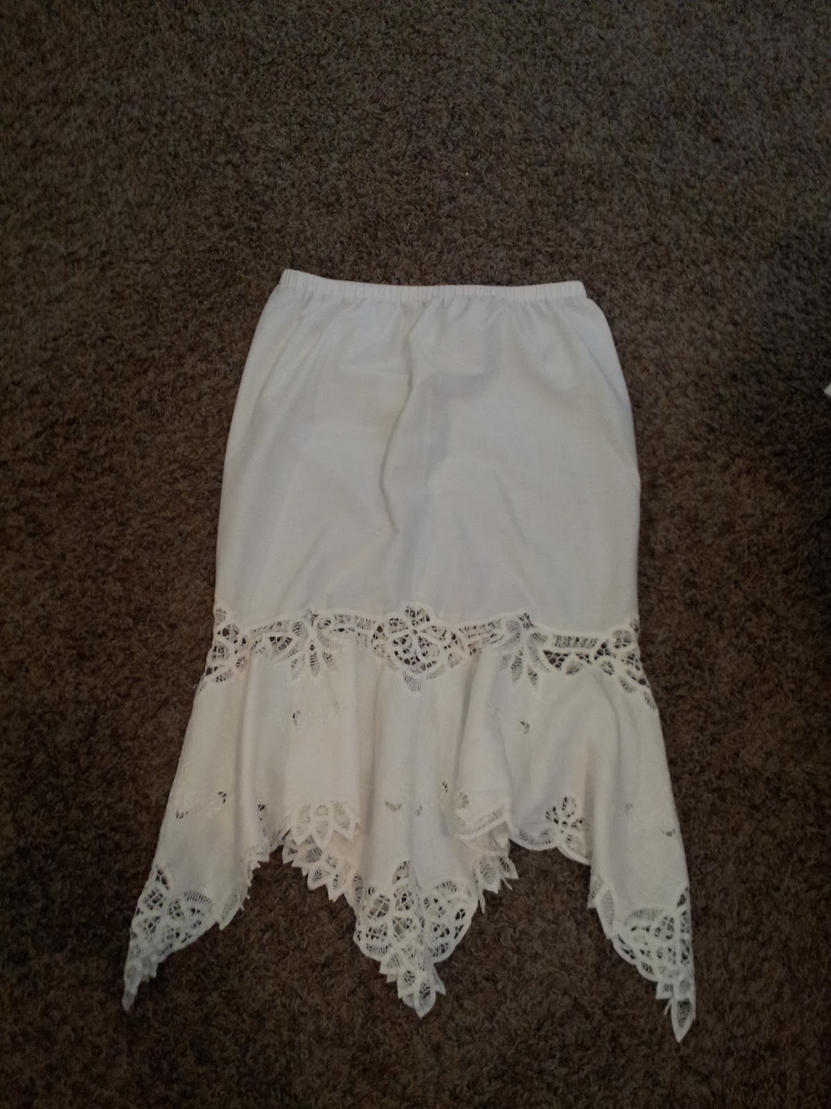 Denise's Masterpieces Upcycled Vintage Table Cloth Skirt