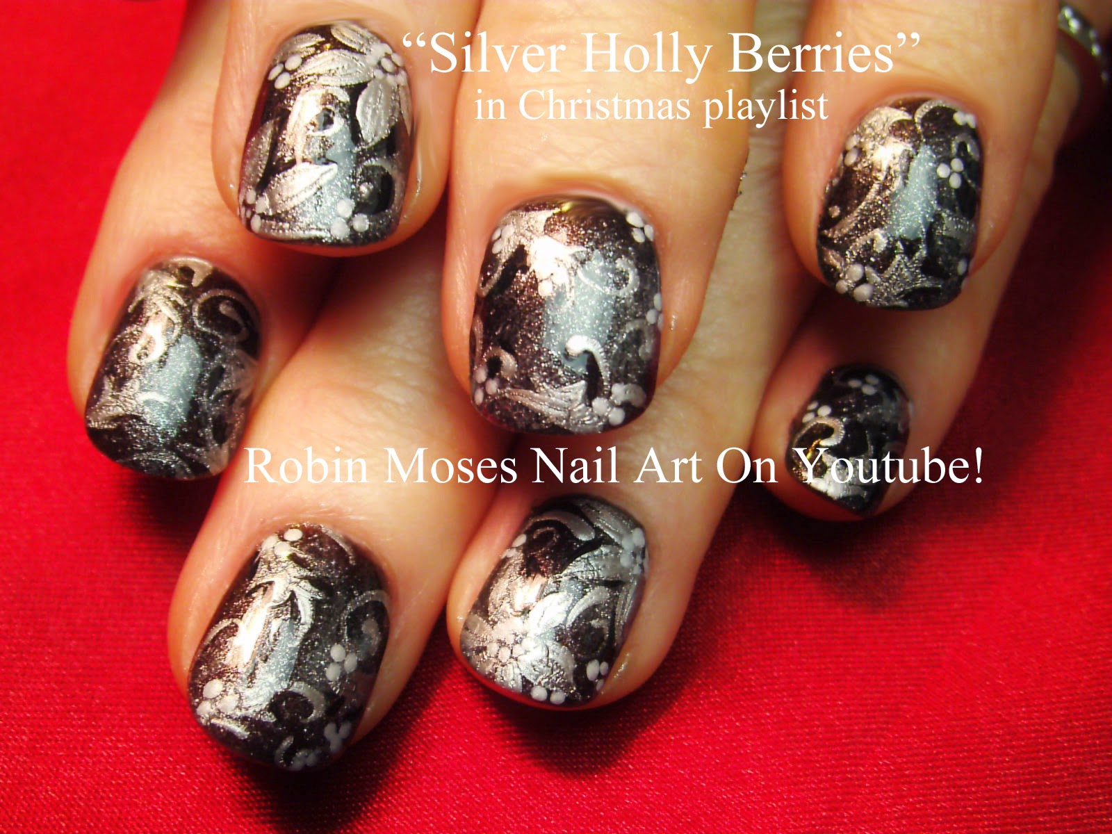 9. Festive Holly Nail Art for Christmas - wide 4