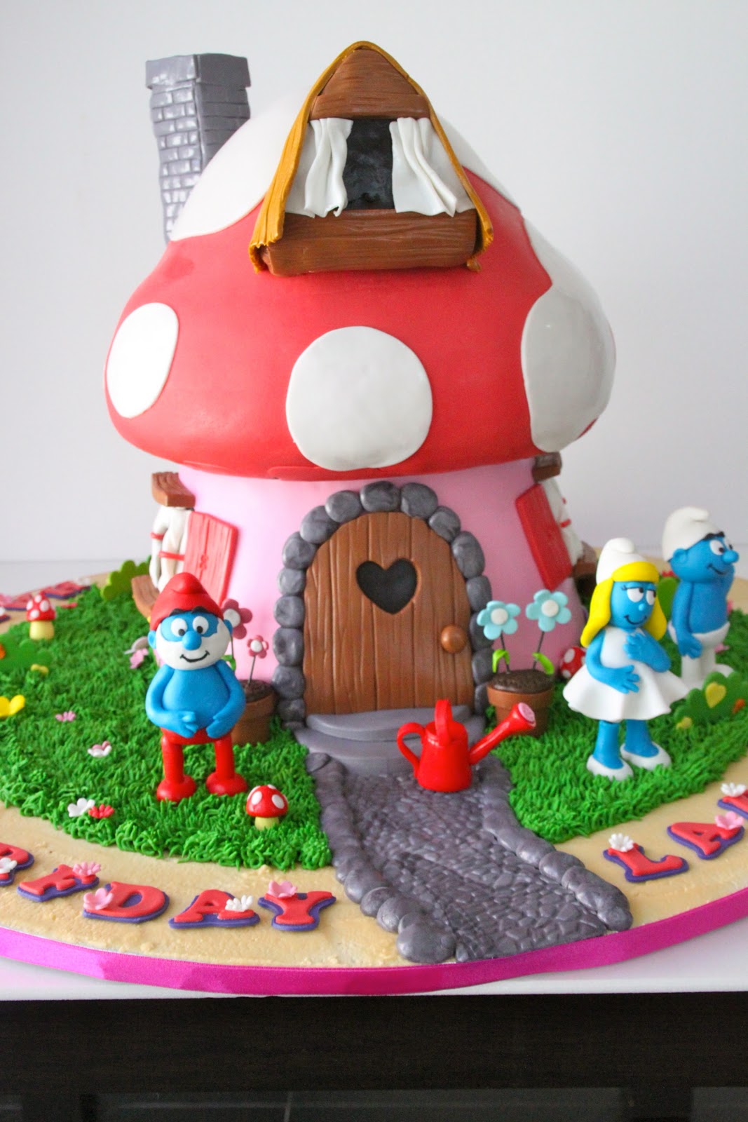 Celebrate with Cake! Smurf House Cake
