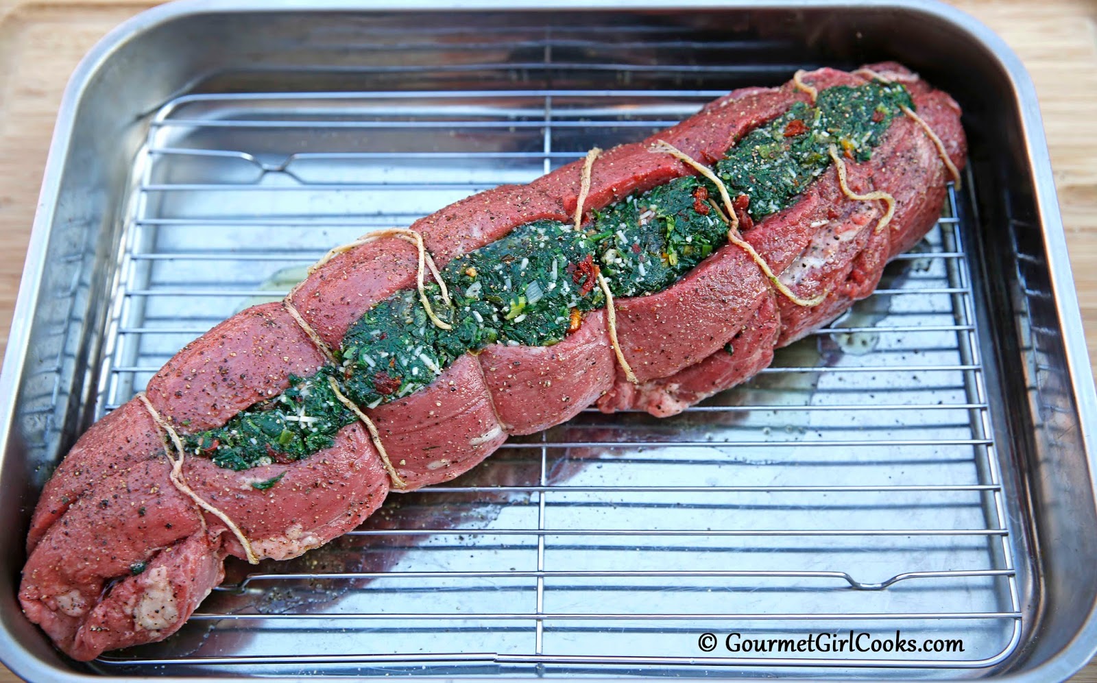 Gourmet Girl Cooks Stuffed Beef Tenderloin Easy, Elegant, & Low Carb