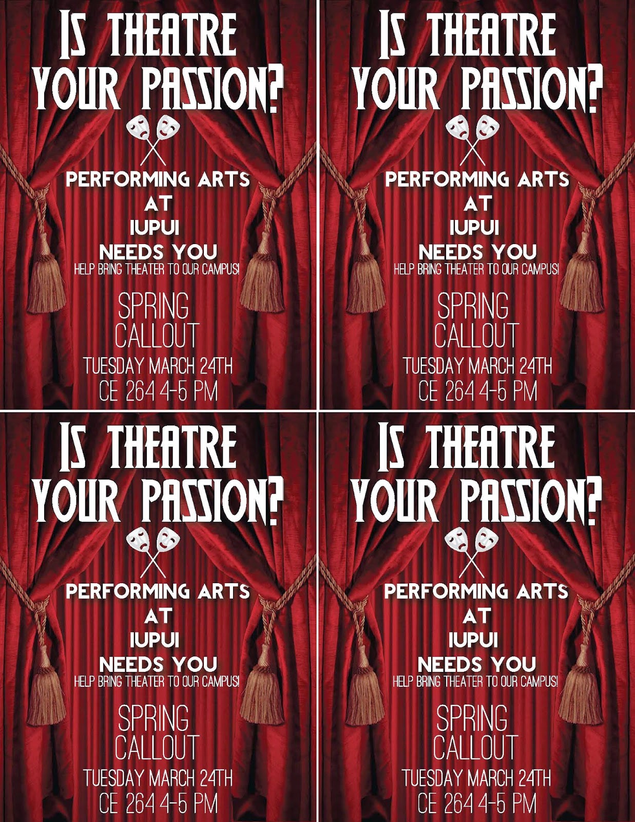 Designer Portfolio of Clinton Jones Theater Club Flyer (Adobe