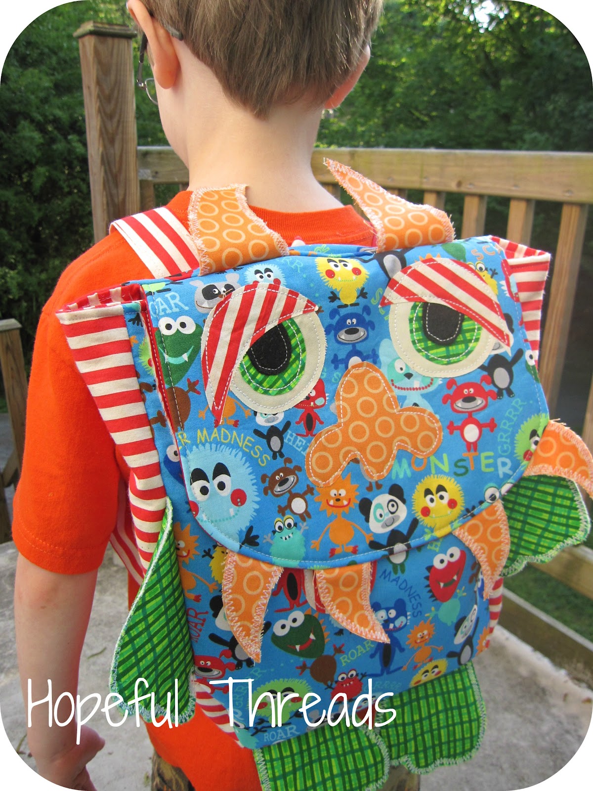Hopeful Threads Pattern Review Monster Backpack from Muddy Max