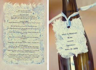 Split photo of wine bottle and words to the guests Words to the guests and a wine bottle