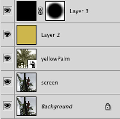 screen shot of photoshop layers palette