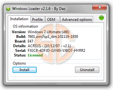 Windows Loader v2.1.6-By Daz