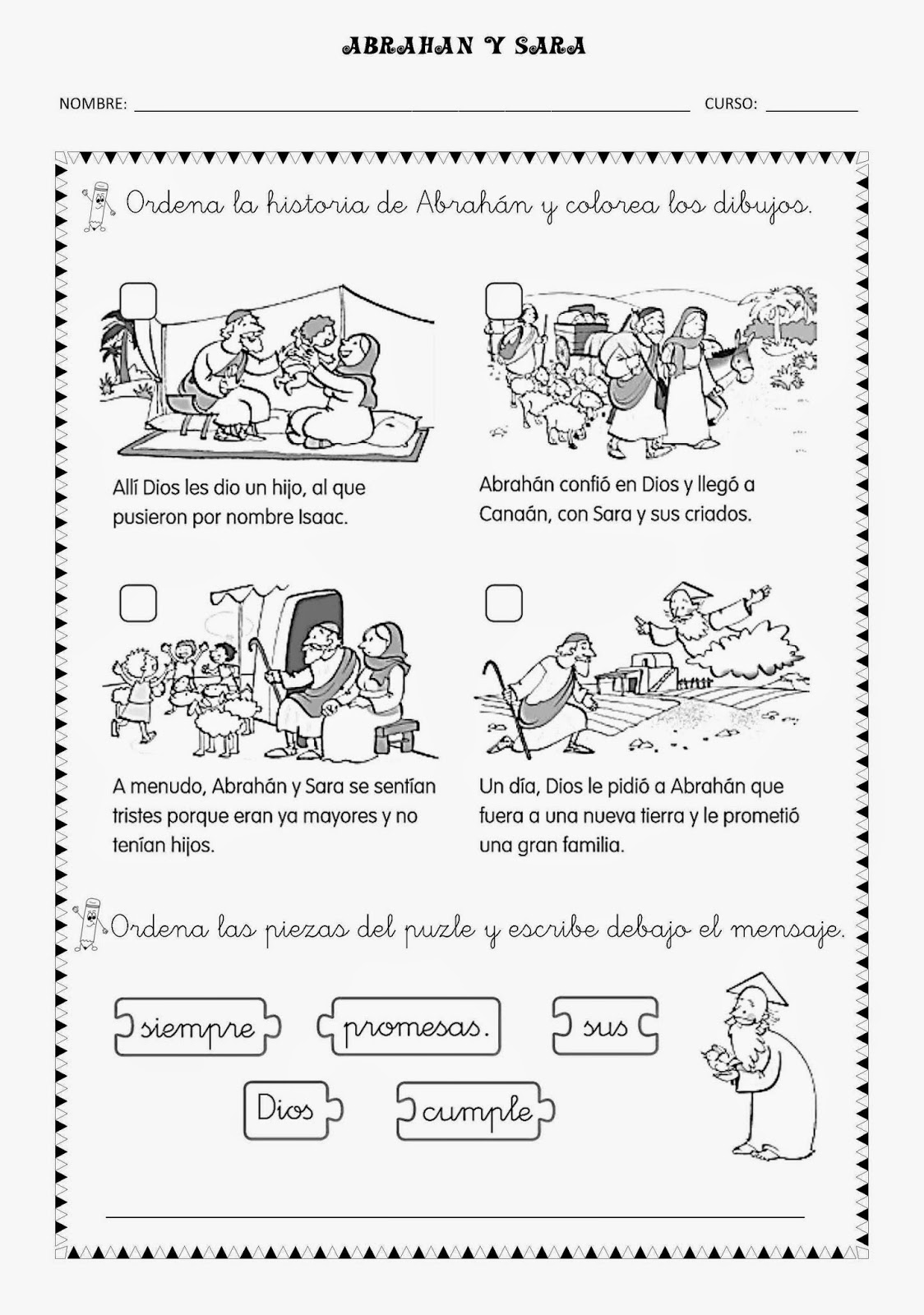 Aprendemos en reli TEMA 3 ABRAHAM Y SARA