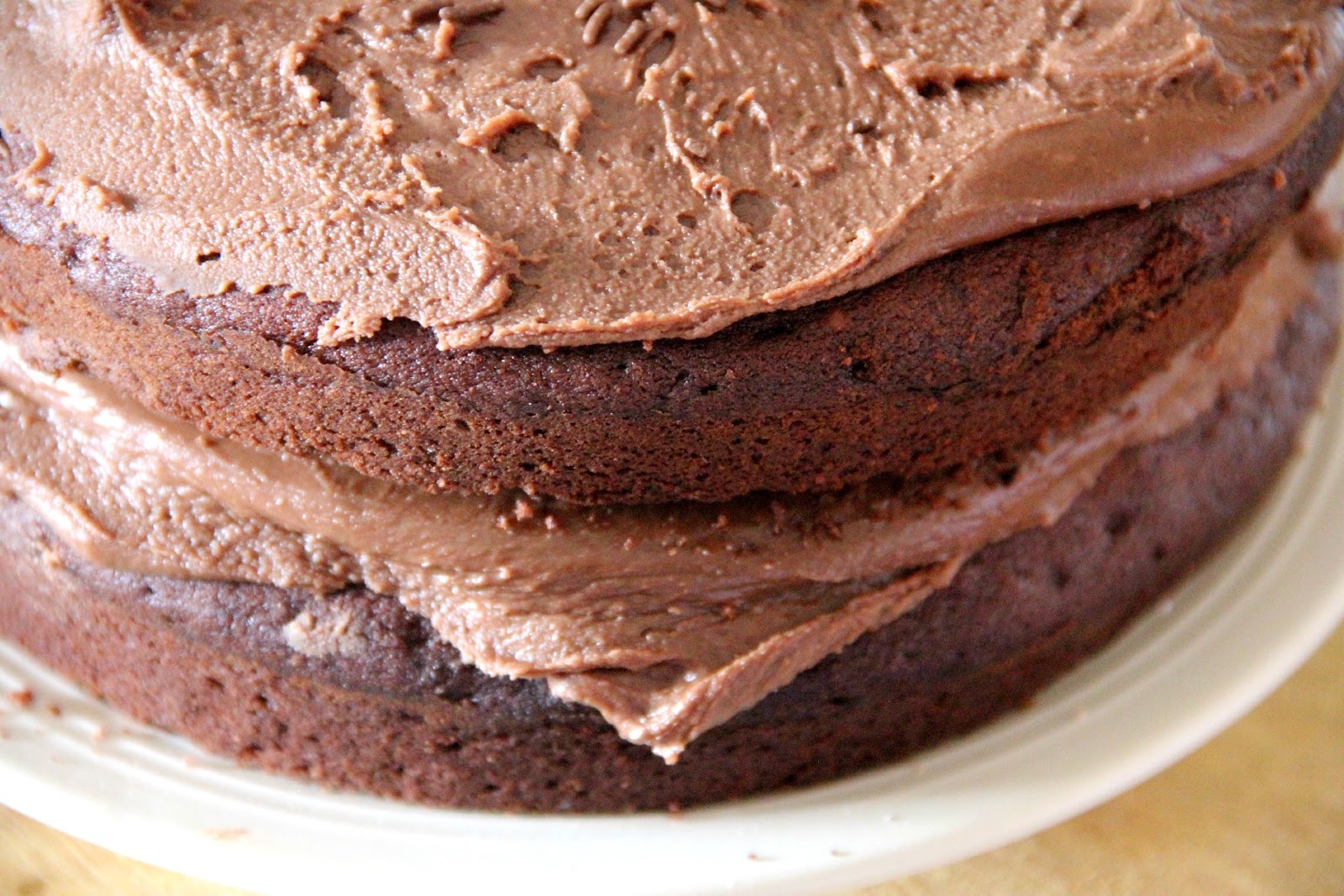 My Happy Place buttermilk red velvet cake with chocolate fudge frosting