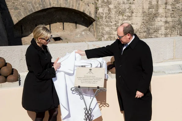 Prince Albert II and Princess Charlene of Monaco attended the inauguration of the area where the new Petits Quartiers du Palais building will be located