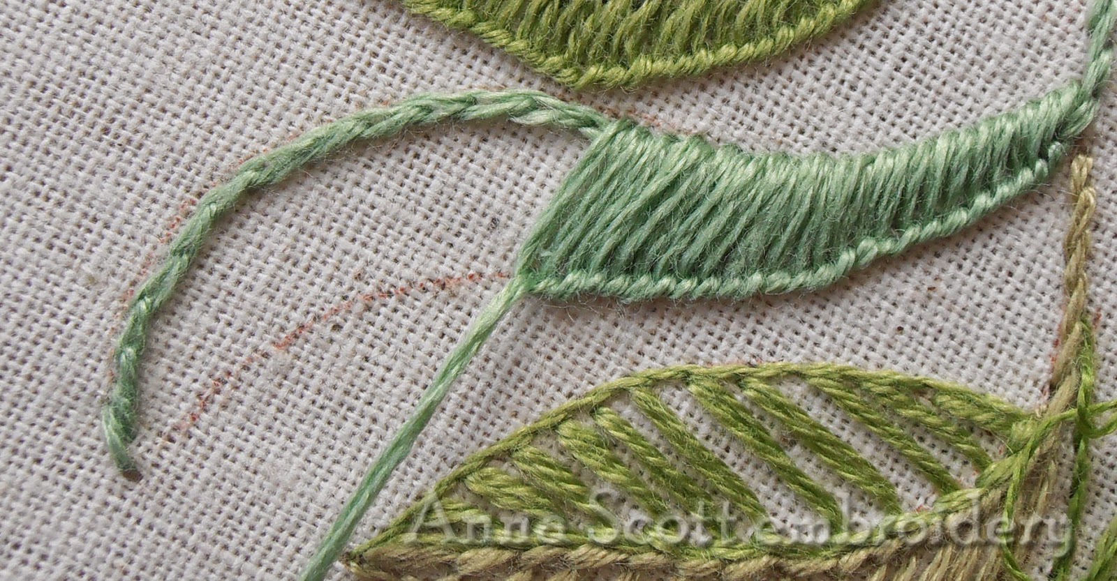 Anna Scott Blanket stitch leaves part two