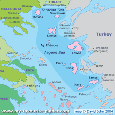 Map of Greece Regional Political Province