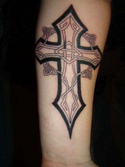 Celtic cross tattoos often bear the appearance with a circle or a wheel that