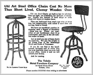 Chic News Natterings Uhl Art Steel Company History Tis The Price 4 50 For Chair Or Stool