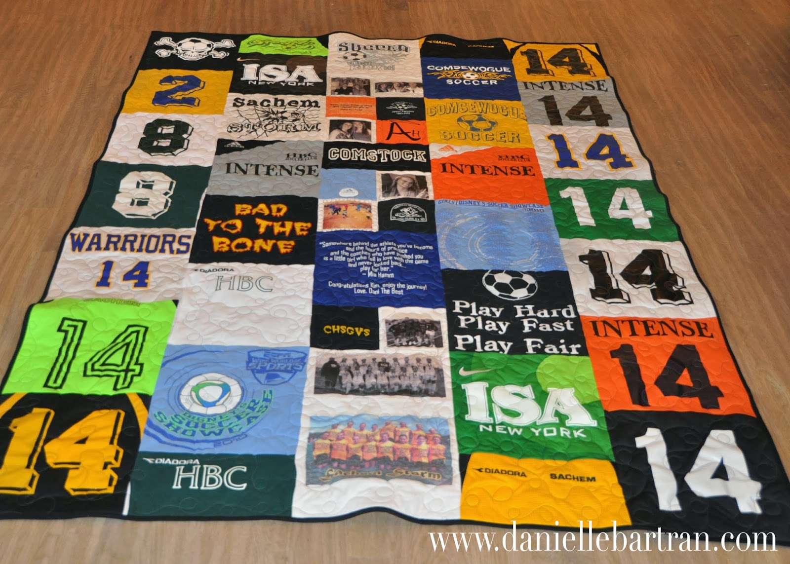 made TShirt Quilt {Graduation Gift}