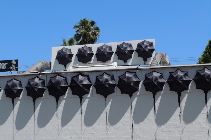 Mattia Biagi umbrella art installation LA