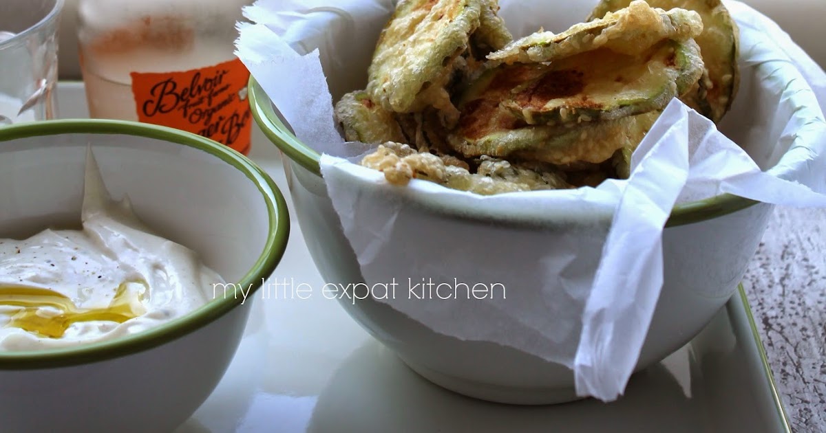 My Little Expat Kitchen Greek fried zucchini with yoghurt sauce
