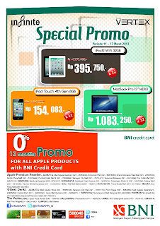 Promo iPad2, MacBook Pro, iPod Touch 4G dengan BNI CC