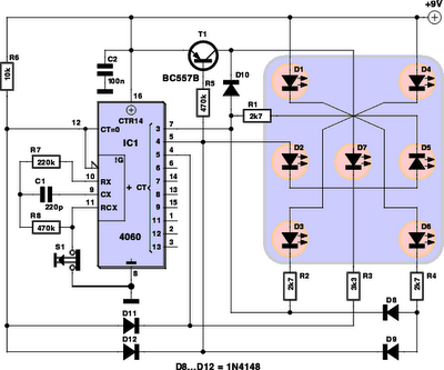 Electronic Data Circuit with LEDs