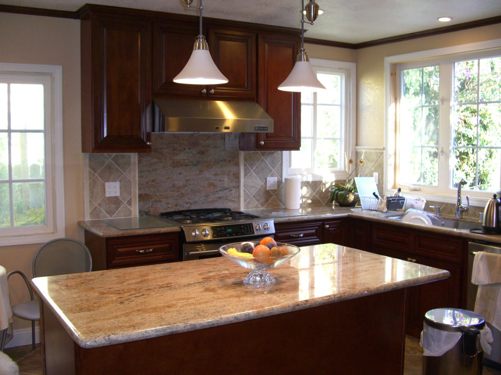 Kitchen cabinets bay area Walnut Cabinets with Granite Countertops
