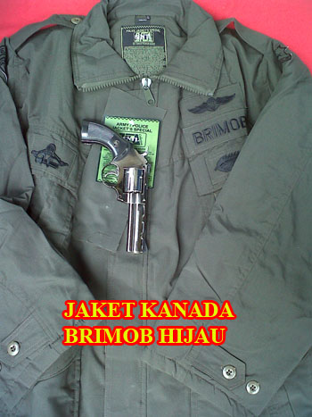 Jaket Loreng Kanada Brimob Hijau