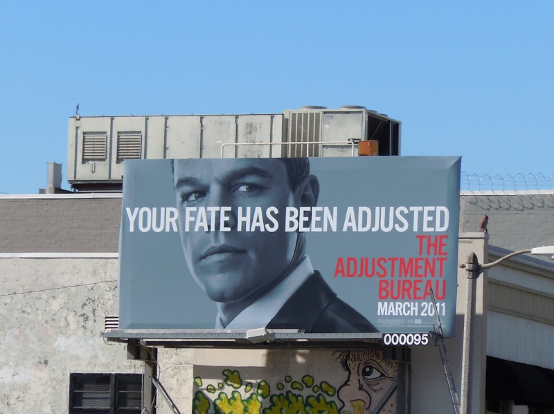 Matt Damon Adjustment Bureau billboard
