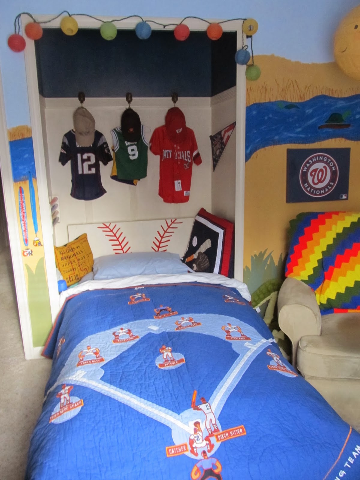 Half Finished House Baseball Bed and Built In Night Light