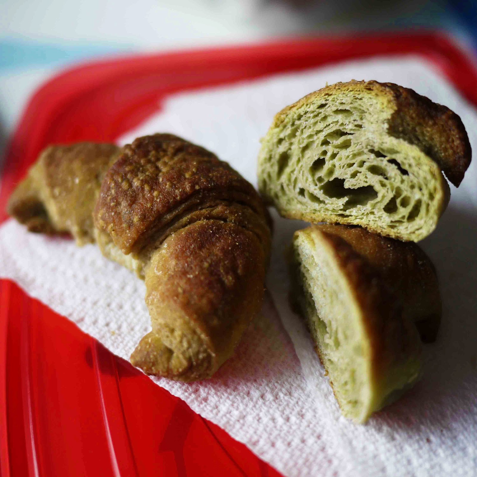 Sunday at 2 Green Tea Croissants