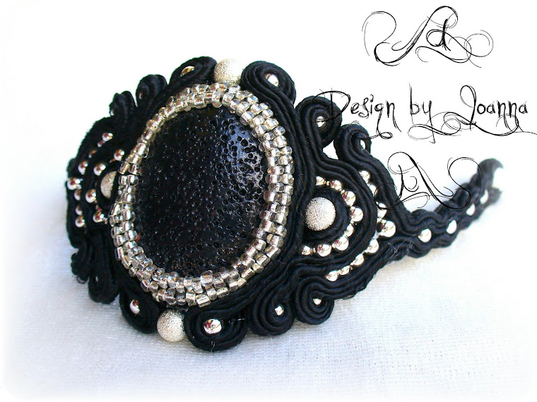 Soutache mit Lava Steinen / Sutasz z kamieniem Lawy.