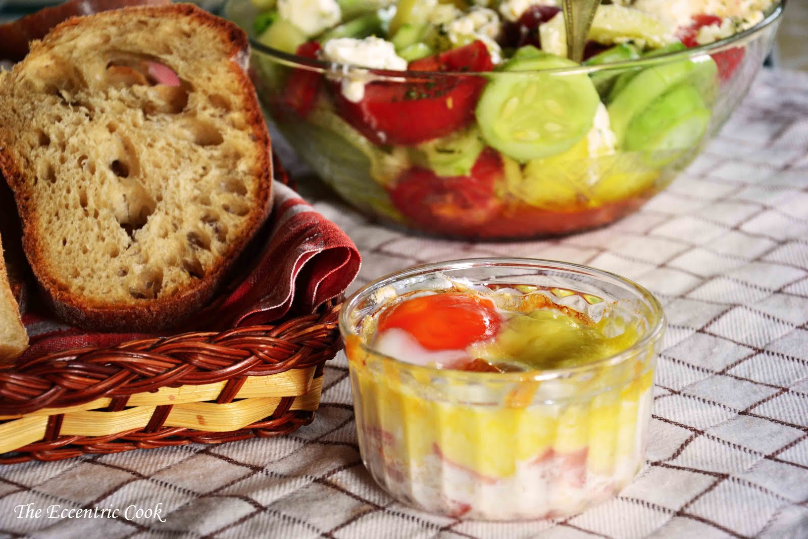 SausageBell pepper Baked Eggs with Gouda Cheese