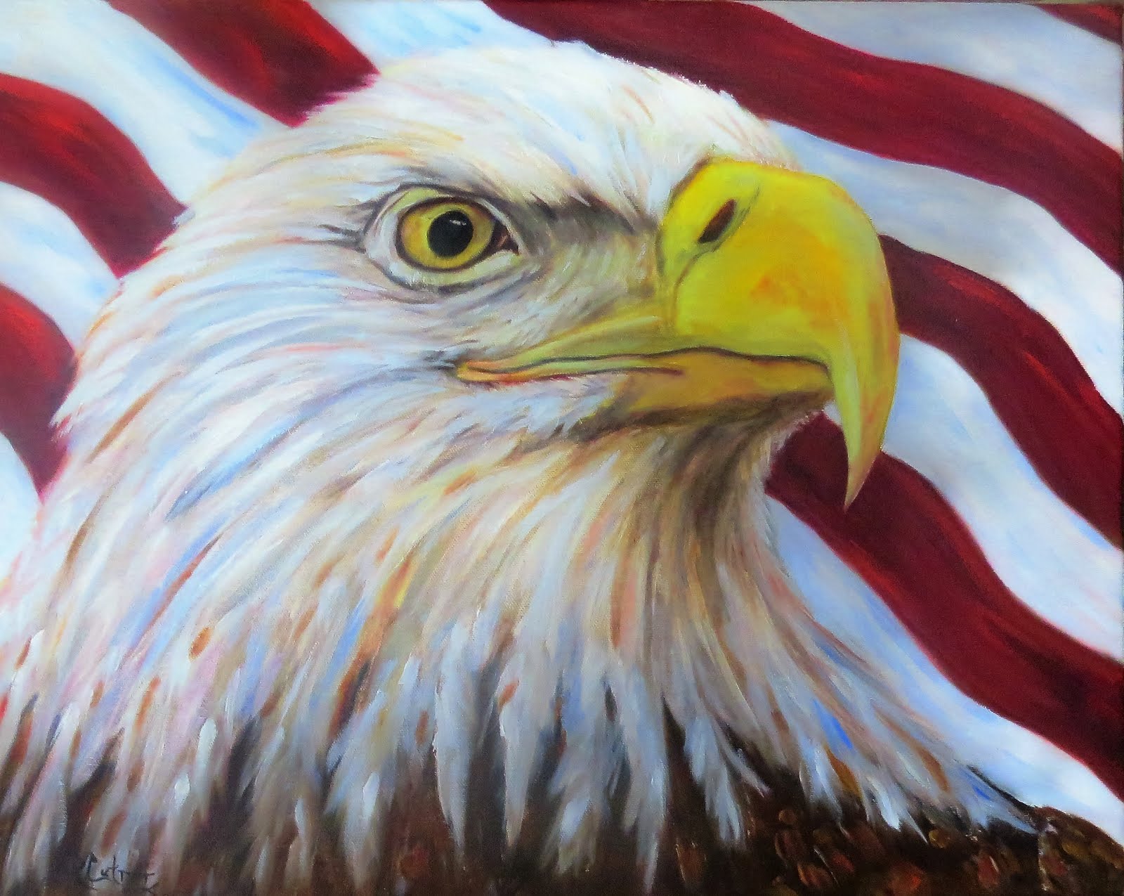 American Spirit, eagle in oils