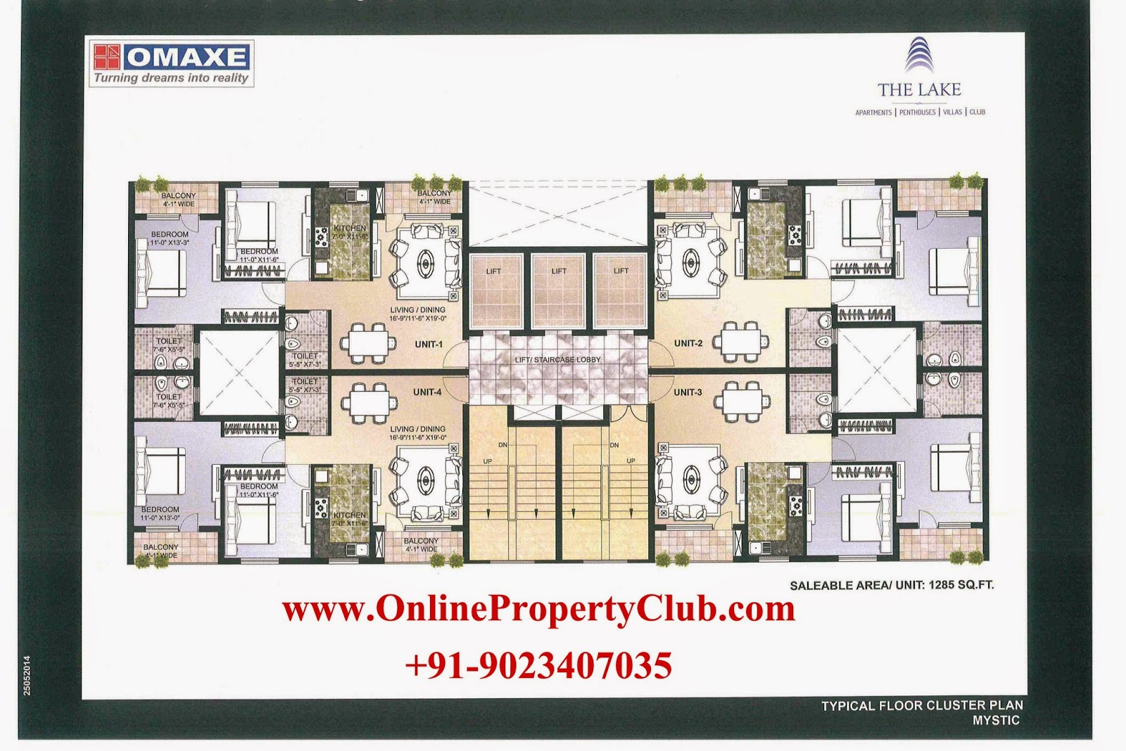The Lake - 2,3,4 BHK Flats Apartments in Omaxe New Chandigarh Mullanpur