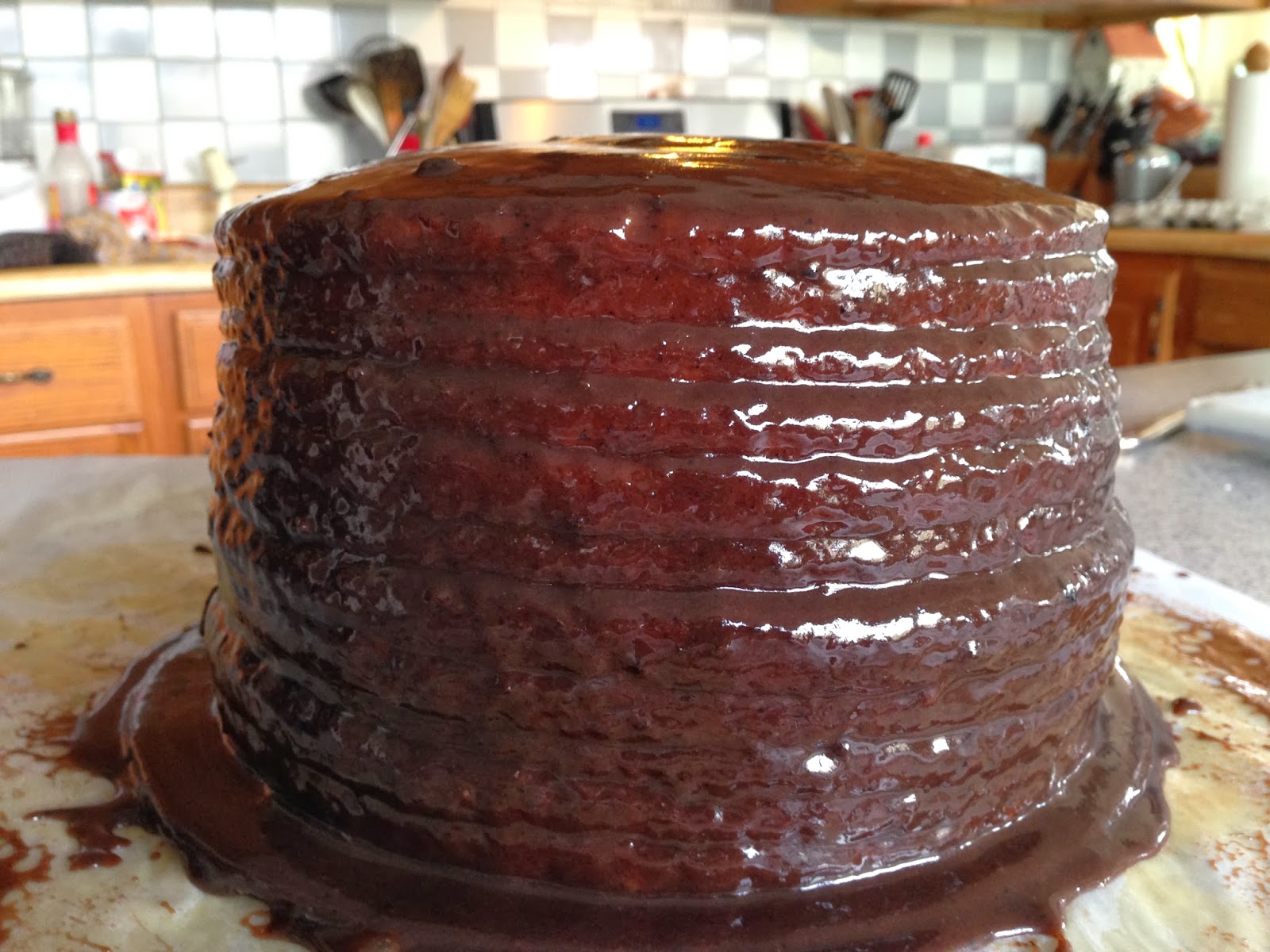 EAT REAL FOOD 12 Layer Cake with OldFashioned Boiled Chocolate Icing