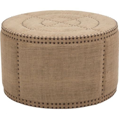Design Dump: Affordable Find: Round Burlap Ottoman affordable find: round burlap ottoman - Design Dump: Affordable Find: Round Burlap Ottoman