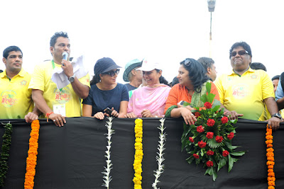 Riteish & Mahima at 2nd Vasai-Virar Mayor's Marathon